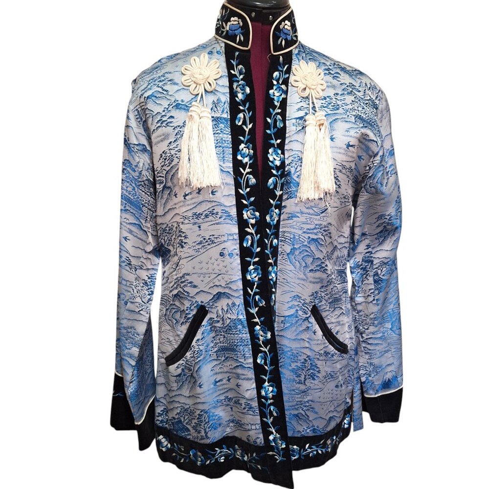 Mount Antelope Vintage brocade jacket fully lined size medium